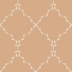 Twisting Vine Trellis_Large Taupe Cream