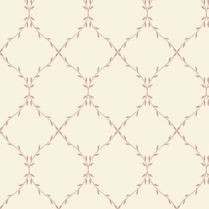 Twisting Vine Trellis_Small Cream Dusty Pink