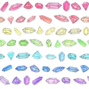 Crystal Stripe Pastel Gemstones