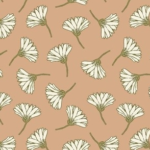 Dancing Daisy_Large Taupe Cream