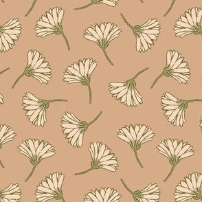 Dancing Daisy_Large Taupe Peach