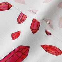 Red Scattered Gemstone Crystals