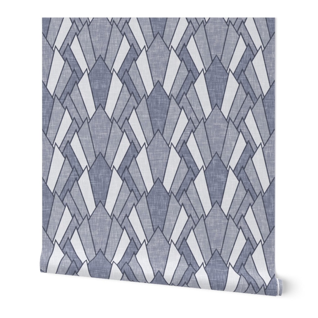 Roaring Twenties opulence in texturized blue grays (Wallpaper) by Su_G_©SuSchaefer2022
