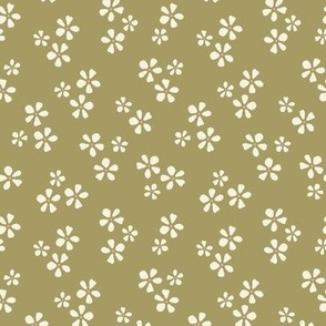 Ditsy Floral_Large Moss Cream