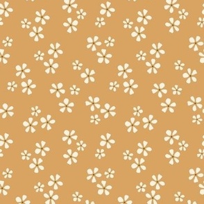 Ditsy Floral_Large Tan Cream
