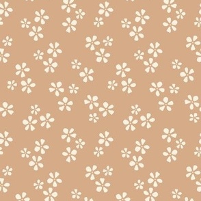 Ditsy Floral_Large Taupe Cream