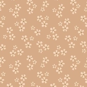 Ditsy Floral_Large Taupe Peach