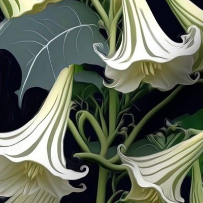 Hawaiian Angel Trumpet Flowers by kedoki