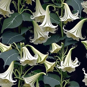 Hawaiian Angel Trumpet Flowers by kedoki