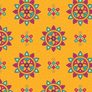 Rangoli Fabric, Wallpaper and Home Decor | Spoonflower