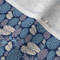 Coral reef sponges and corals - navy by studio breval