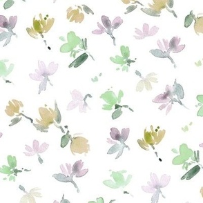 Pastel candy baby flowers - watercolor cute florals - simple bloom - wildflowers b036-4