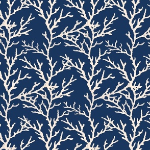 Coral reef coral branches - navy by studio breval