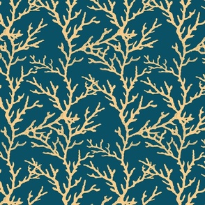 Coral reef coral branches - yellow by studio breval