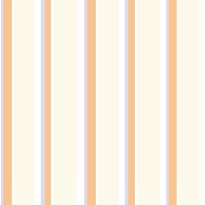 Ivory and Mandarin Autumn Stripes Pattern