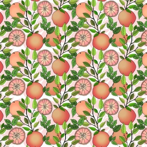 Grapefruit Grove (Light Pink and White small scale) 
