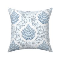 Fronds and Dots French Blue