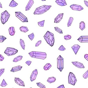 Pastel Violet Watercolor Gemstone Crystal