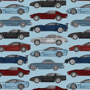 Cars in Blue and Red DH