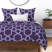 Hebron Geometric Plum and Lilac Large 