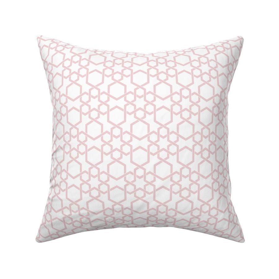 Hebron Geometric Cotton Candy and White Small 