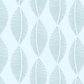 leaves on a baby blue background - medium scale