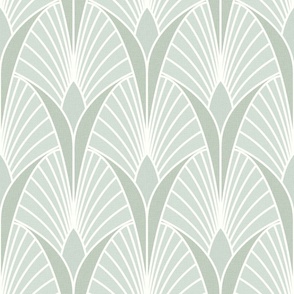 Art Deco Scallop Fans Light Sage