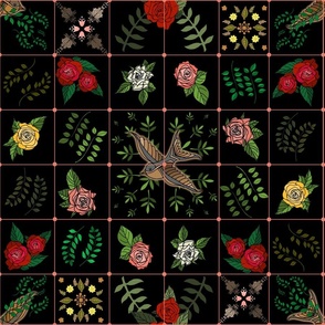 Spanish Garden Tiles (large scale)  