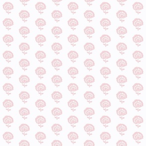 wood block flower stamp in fashion house pink