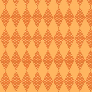 orange check with dots - small scale