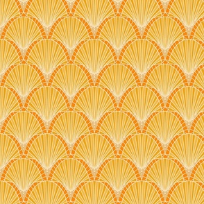 noble ombre in sundflower yellow and orange - small scale