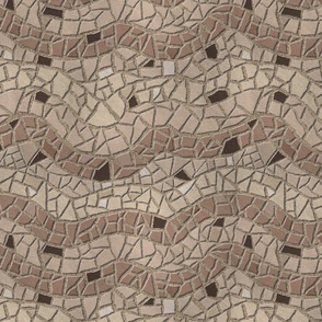Mosaic Pattern Beige _ Brown