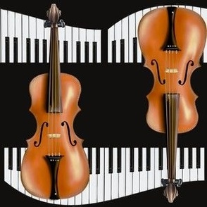 Violin and Piano - Horizontal Stripes