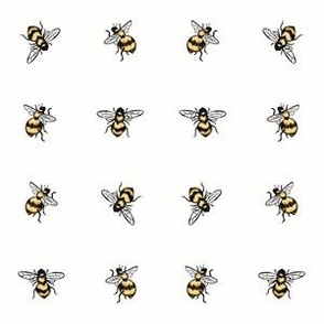 Little bees (plain background)