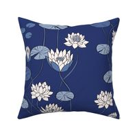 Waterlily Nouveau {Blue Willow} large