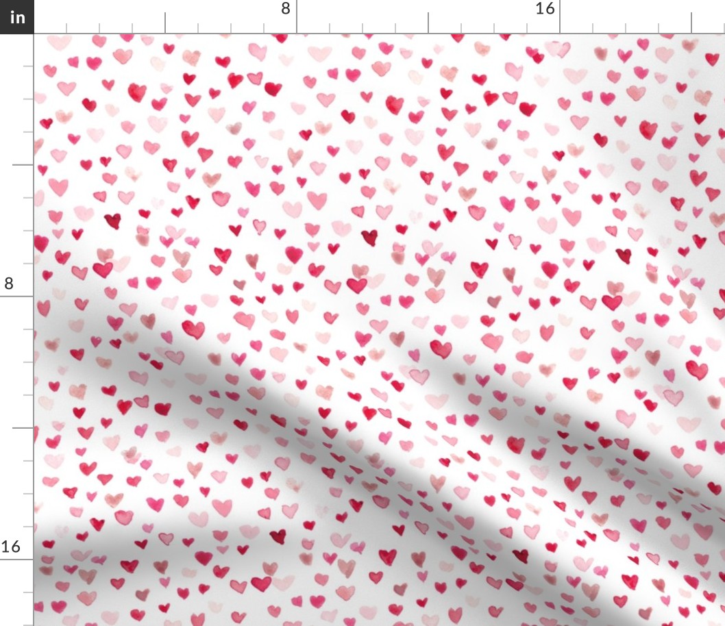heartfully dotted red and pink 7in 