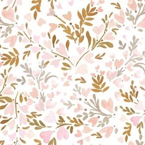 heart-floral-blush and gold 11.6in 