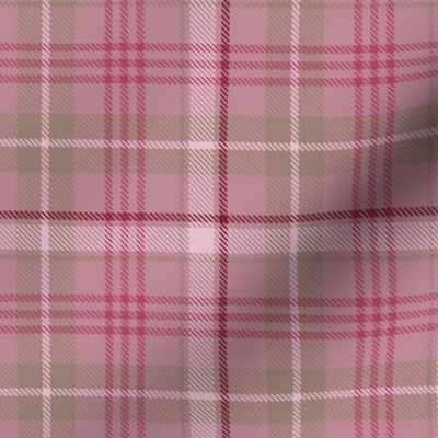 Twill Pink and Beige Plaid