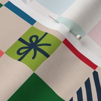 checkers / christmas gifts in teal coral lime bright christmas 18 inch (24 wallpaper)