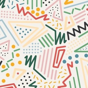 Small || Colorful: Red, Green, Yellow, Black, Pink, Blue || Playful Paint Marker Doodle Graffiti