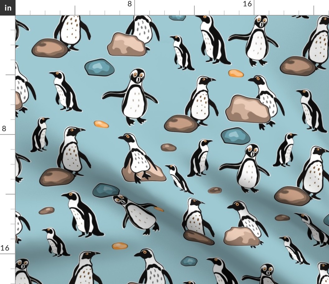 Penguins at Boulders Spoonflower-01