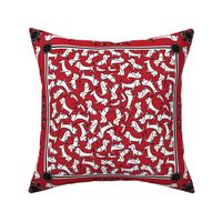 Doodle Basset Bandanas (Red)