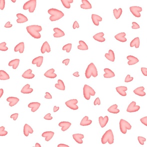Pink watercolor hearts