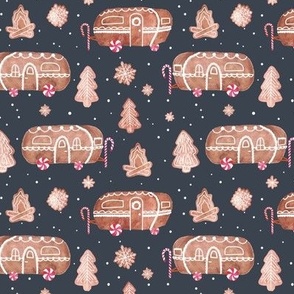 Gingerbread Campers - Slate - Small