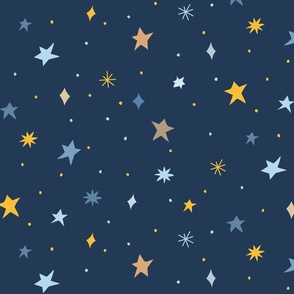 Christmas stars | dark blue | large