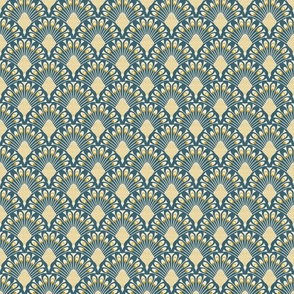 art deco peacock wallpaper classic blue and gold S