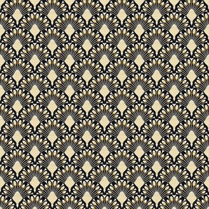 art deco peacock wallpaper black and gold S