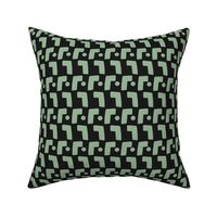 1920s Geo - Green, Black - Art Deco Tansy Cocllection