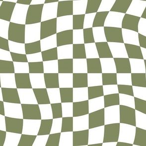 Sage Green Swirly Checkers