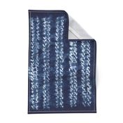 Textile Art Indigo Blue Shibori Dyed